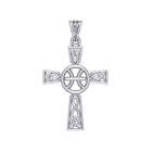 Cross Pisces Astrology Zodiac .925 Sterling Silver Pendant Peter Stone Jewelry