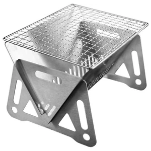 Camping Lagerfeuer Grill, Tragbare Faltbare Holzkohlegrills, Backpacking Bbq Grill - Bild 1 von 12