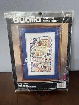 Bucilla STITCHER'S SAMPLER Counted Cross Stitch Kit #40767 by Barbara Baatz - Image 1 of 3
