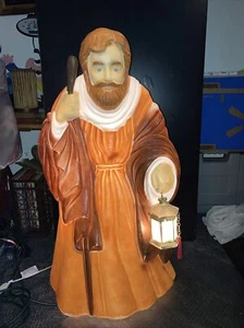 Nativity Figure Joseph Blow Mold Santa's Best Outdoor Christmas Light Up VTG 39” - Picture 1 of 7