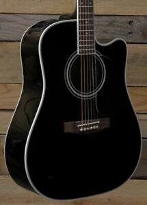 Takamine EF341SC Acoustic/Electric Guitar Black w/ Case