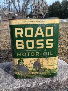 Vintage 2 Gallonen Road Boss Motoröl Dose - Bild 1 von 5