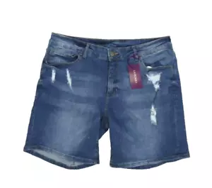 Lascana Distressed Denim Stretch Blue Jean Shorts Casual Summer Womens US 8 - Picture 1 of 10