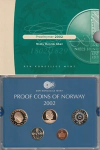 MDS NORUEGA NORUEGA CORONAS KMS 2002 PP / PROOF "NILS HENRIK ABEL" EN BLISTER DURO - Imagen 1 de 2