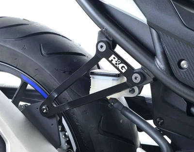 R&G EXHAUST HANGER COMPATIBLE FOR HONDA CBR 500 R 2016 > 2023 BLACK EH0069BKA - Image 1 of 3