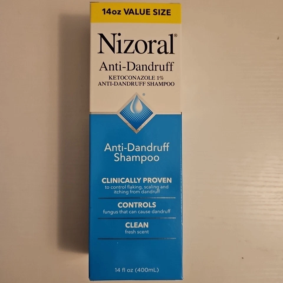 Nizoral Anti-Dandruff Shampoo Cleans & Controls Exp 6/2027 14 oz VALUE SIZE