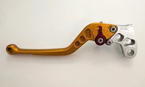 Yamaha R1 R6 R6S FZ6 FZ9 CRG Roll-A-Click Adjustable Long Gold Clutch Lever - Picture 1 of 1