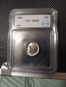 Moneda de diez centavos SMS Roosevelt 1965 MS68 con buen brillo E114 - Imagen 1 de 2
