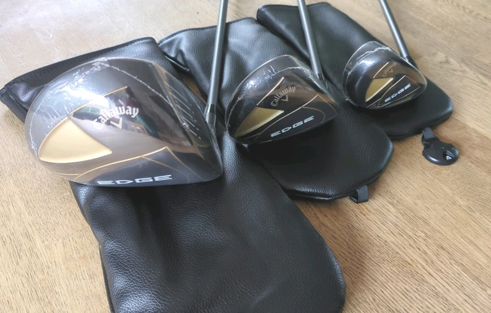 Callaway Edge Set - 10.5° Driver 3 Wood, #5 Hybrid, Gold Model - NEW - Image 1 of 4