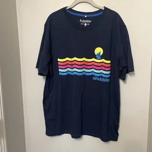 CHUBBIES Shirt Mens XXL Navy Blue Ocean Boat Graphic Short Sleeve T-shirt EUC - Picture 1 of 6