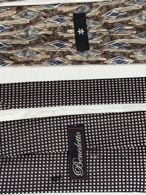 Винтажный мужской галстук Pierre Balmain Paris 100% шелк и винтажный шелковый галстук Benedetto - Изображение 1 из 4