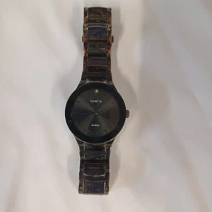 RELOJ PULSERA GINEBRA GINEBRA GUNMETAL ESFERA DIAMANTE PARA HOMBRE KH8087GUBK - Imagen 1 de 9