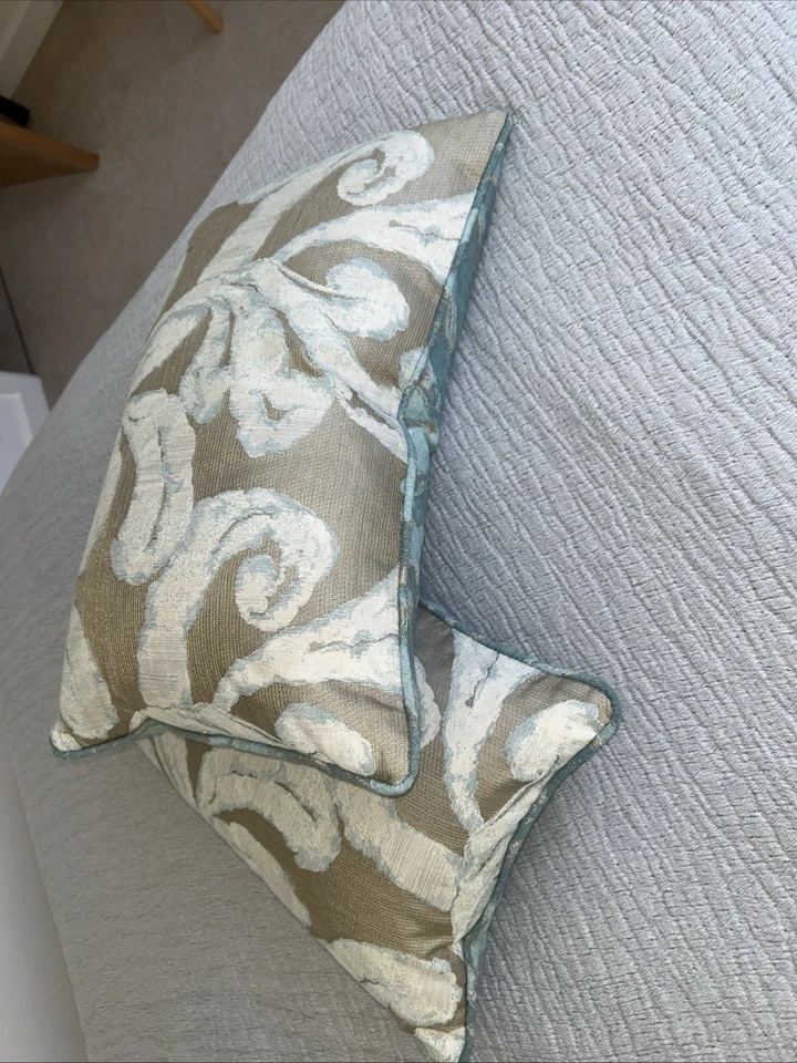 2x Feather Filled Rectangular Cushions. - Image 1 of 4