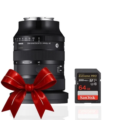 Sigma 24-70MM F2.8 DG DN II ART Lens Sony E Mount SanDisk 64GB SD Bundle
