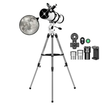 650130 Reflector Astronomical Telescope 130X for Moon Watching w/ Stargazing APP - Image 1 of 4