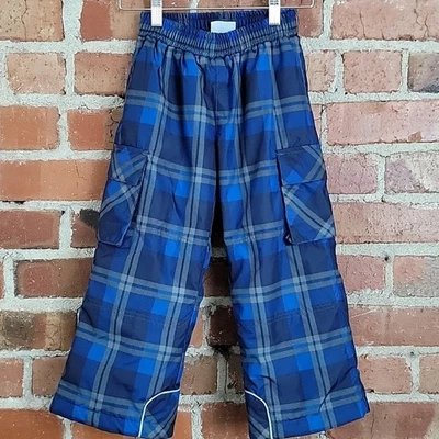 Hanna Andersson Blue Plaid Snow Ski Pants Kids 5 - Image 1 of 4