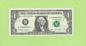 2003..UNCIRC $1 G 3488 8865 H .... 2003 $1 G-H QUAD CENTER '8888' - Picture 1 of 2