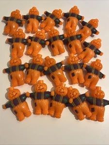 20 Vintage Halloween Pumpkin Jack O' SCARECROW 3" Blow Mold String Light Covers - Picture 1 of 3