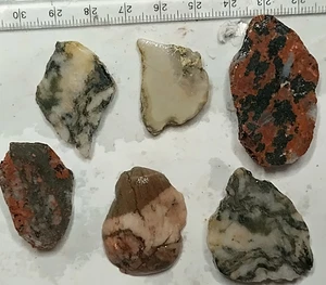 Lot of Scott's Bay Nova Scotia Mineral Crystals Agate 6 slices unpolished - Picture 1 of 11