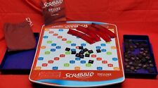 Scrabble Deluxe Edition Wheels Rotating Turntable Board Travel Case **COMPLETE**