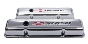 PROFORM 141-899 SBC Chrome Valve Cover with Baffle, red - Picture 1 of 1