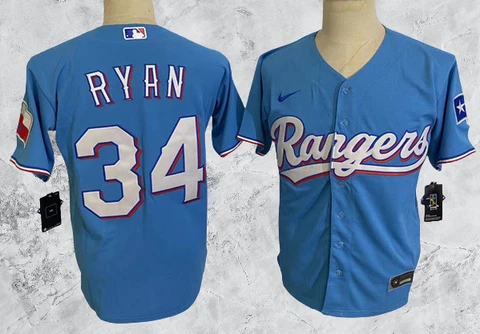 Texas Rangers #34 Nolan Ryan Cool Base Men's Stitched Jersey All Sizes Cover