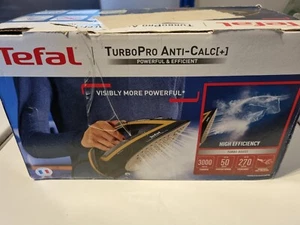 Plancha de Vapor Tefal, Ultimate Turbo Pro Antiescala, 3000W, Negra y Dorada, FV5696 - Imagen 1 de 9