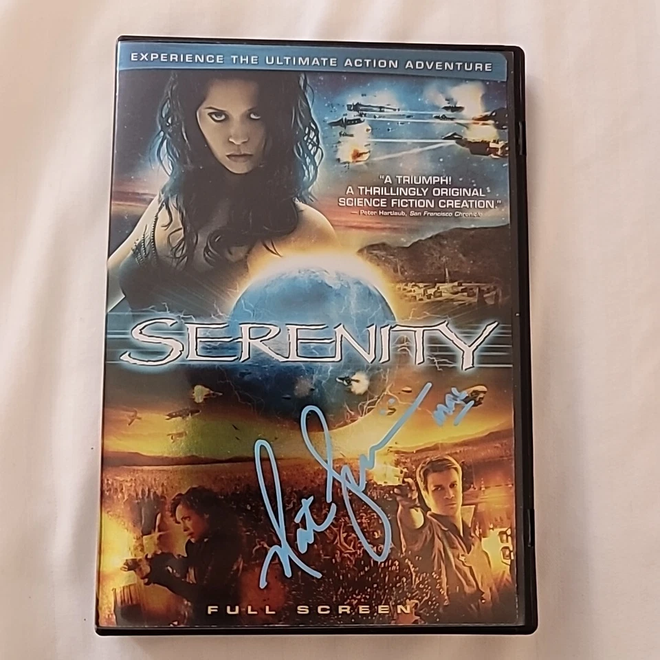 Nathan Fillion Hand Signed Serenity Dvd "Mal". Firefly. Serenity. Castle. Rookie - Image 1 of 4