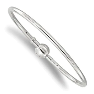 Brazalete de plata de ley 925 con reflejos chapado en rodio con un cordón de cierre circular - Imagen 1 de 6