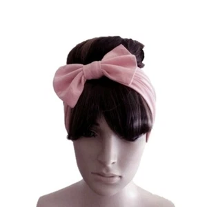 Dusty Rose Bow Headband. Bow Hairband. Handmade Head Wrap. Fashion Hair Wrap. - Picture 1 of 1