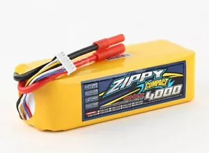 ZIPPY COMPACT 4000mAh 6S 22.2V 60C LIPO BATTERY PACK HXT 4MM RC - Picture 1 of 1