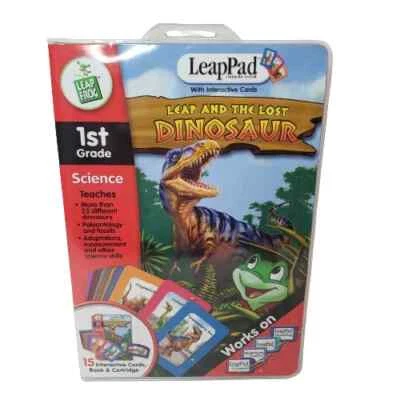 Leapfrog LeapPad "Leap And The Lost DINOSAUR" 1st Grade SCIENCE Book & Cartridge - Image 1 of 3