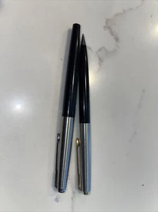 Parker Convertible Pen & Pencil Set Black & Chrome - Picture 1 of 12