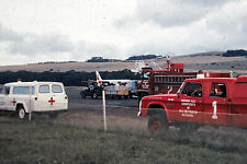 35MM Slide Photo Airport Fire Truck Ambulance Plane Airplane Vintage 