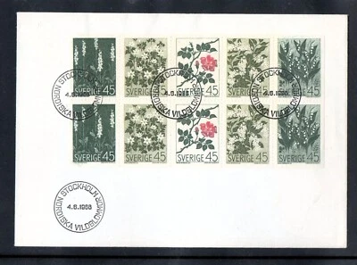 NICE LOT. VERY FINE USED FDC OF SWEDEN, (FLOWERS), 1968, SEE SCAN. - Image 1 of 2