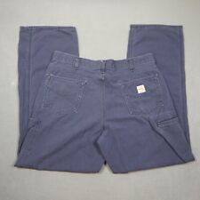 Carhartt FR Jeans Mens 38 x 32 Navy Fire Resistant Utility Pocket Workwear CAT 2