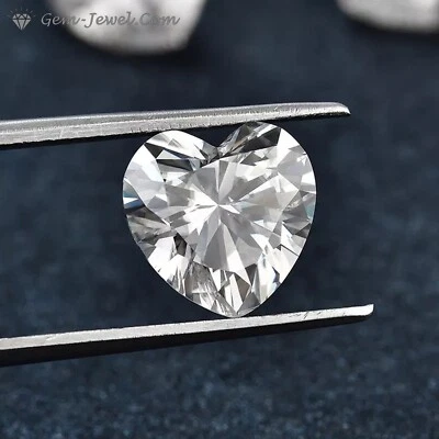 Moissanita suelta para anillo 7 x 7 mm 1,10 quilates corazón blanco completo corte diamante Foto 1 de 4