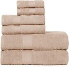 Ample Decor Bath Towel Set of 6 100% Cotton 600 GSM – Quick Drying Soft