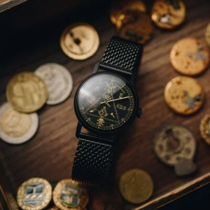 Masonic soviet Unisex wrist watch Pobeda 1980s. Mechanical USSR Watch Handmade - Picture 1 of 5
