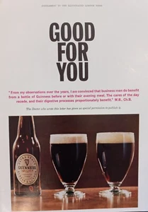 Guinness, "Good for You" 1970's original magazine print. - Picture 1 of 2