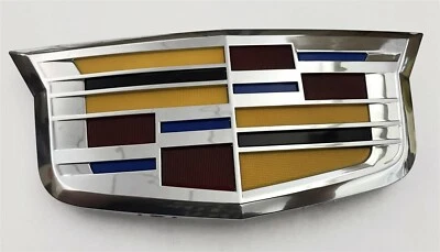 EMBLEMA DE CRESTA DE PARRILLA DELANTERA CADILLAC ESCALADE ESV 2015-19 8.5" X 3.5 23182045 Foto 1 de 2