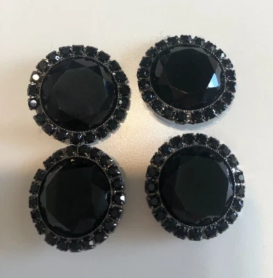 Swarovski 4 Knöpfe mit Stein. Einheitsgröße - 1,1 Zoll - Bild 1 von 4
