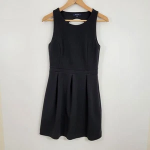 Vestido Madewell Mujer Talla 4 Negro Agujero Espalda Plisado Sin Mangas Hasta la Rodilla - Imagen 1 de 9