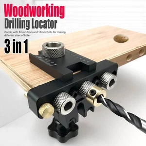 Woodworking Three In One Positioning Punch Embedded Part Round Wood Tenon - Picture 1 of 12