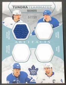 Camiseta deportiva cuádruple de artefactos Auston Matthews Marner Nylander Tavares 2023-24 UD (57/99) - Imagen 1 de 2