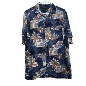 David Taylor Shirt Men's Medium Floral Button Up Hawaiian Vacation Collared - Picture 1 of 9