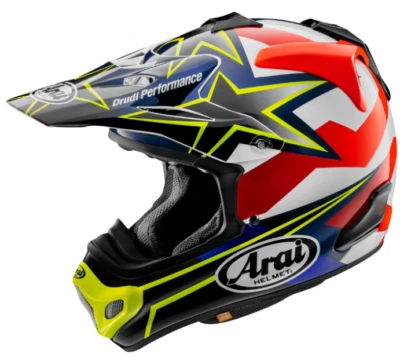 Arai VX-Pro4 MX Off-Road Enduro ATV Helmet - Stars & Stripes Yellow - All Sizes - Image 1 of 4