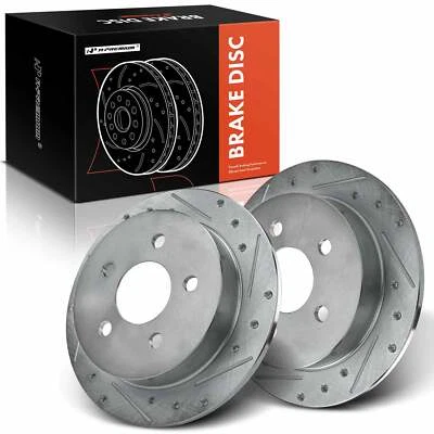 Drilled & Slotted Brake Rotors Rear for Chevrolet Impala Buick Pontiac Montana - Image 1 of 4