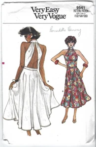Vogue Sewing Pattern 9541, Vintage Dress with Cutaway Armholes, Sizes 12 and 14 - Picture 1 of 3