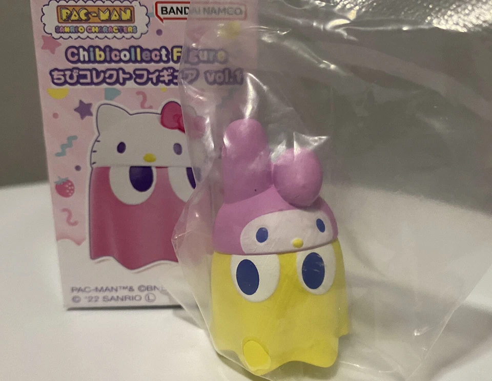 Figura Vinilo Bandai - Pac-Man x Sanrio Hello Kitty Chibi Collection MI MELODÍA Foto 1 de 2